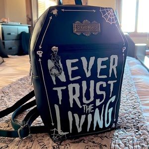 Beetlejuice NEVER TRUST THE LIVING Coffin Mini Backpack